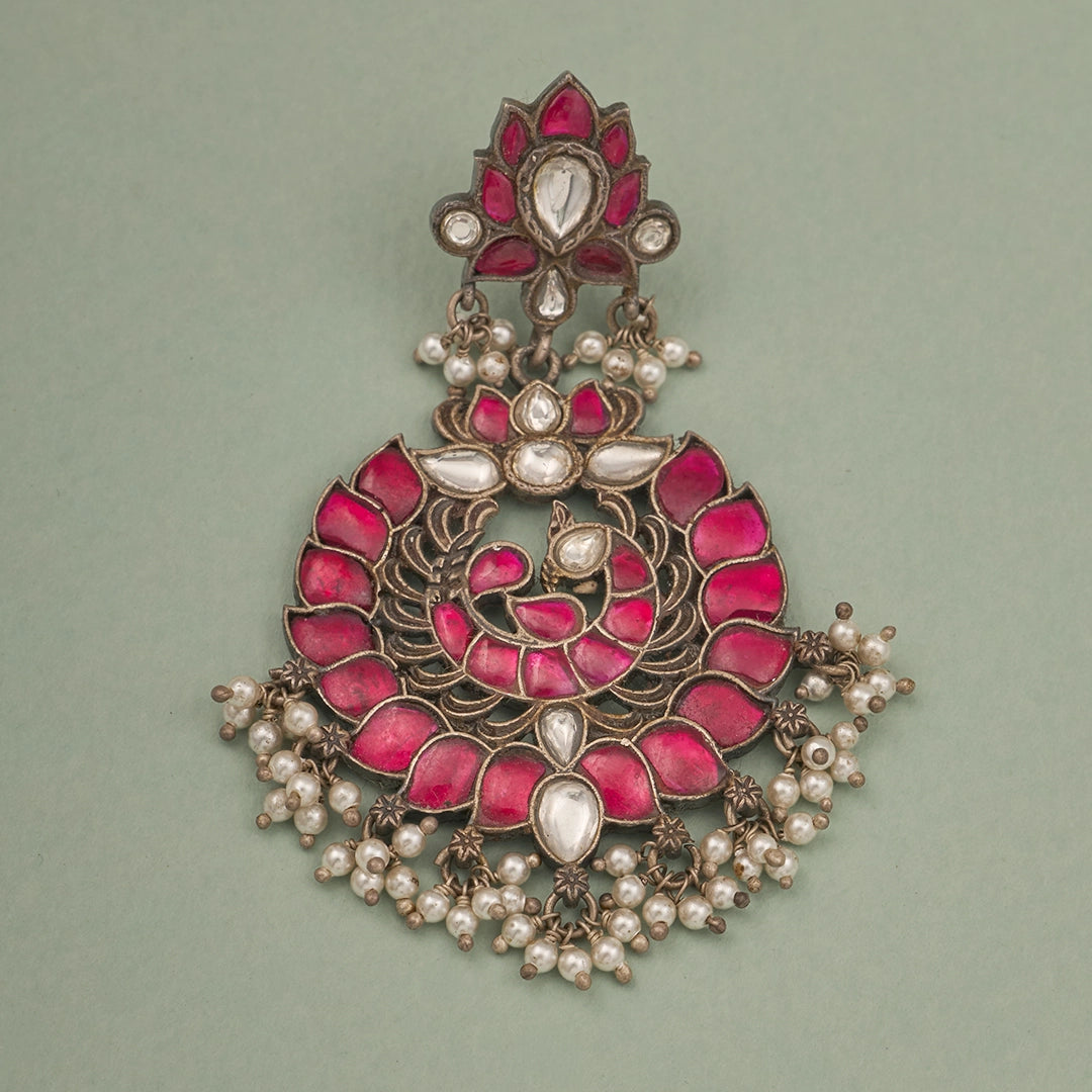 ROYAL PINK LOTUS PEARL CHANDBALI