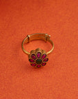 FLORAL KUNDAN RING