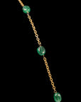 SILVER GREEN BEADS NECKLACE