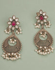 VINTAGE FLORAL PEARL DROP EARRING