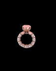 SILVER ROSE GOLD ZIRCONIA RING