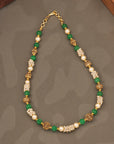 EMERALD PEARL BEADED CHAIN