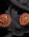 ROYAL FLORAL RUBY STUDS