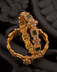 VINTAGE FLORAL ANTIQUE BANGLES