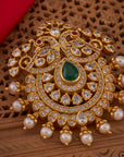 WHITE STONE PEACOCK PENDANT