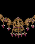 RAJ LAKSHMI RUBY EMERALD NECKLACE