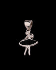 SILVER DANCING DOLL TWO SIDE  PENDANT