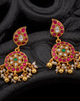 RAJWADI RUBY BLOOM EARRINGS
