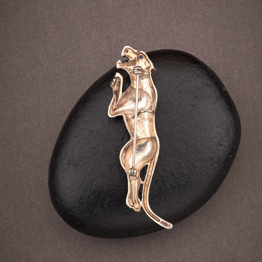 ROYAL PANTHER SILVER BROOCH