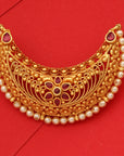HALF MOON PEARL HAIR BROOCH