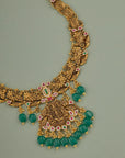 LAKSHMI EMERALD BEADS NECKLACE