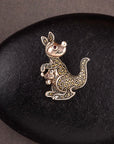 ANTIQUE KANGAROO SILVER BROOCH