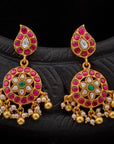RAJWADI RUBY BLOOM EARRINGS