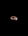 SILVER ROSE GOLD MOISSANITE RING