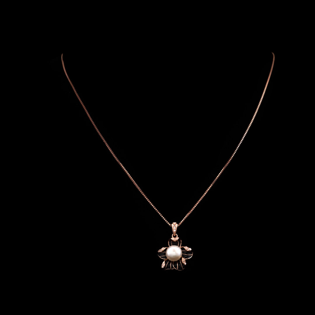 FLORAL PEARL NECKLACE SET