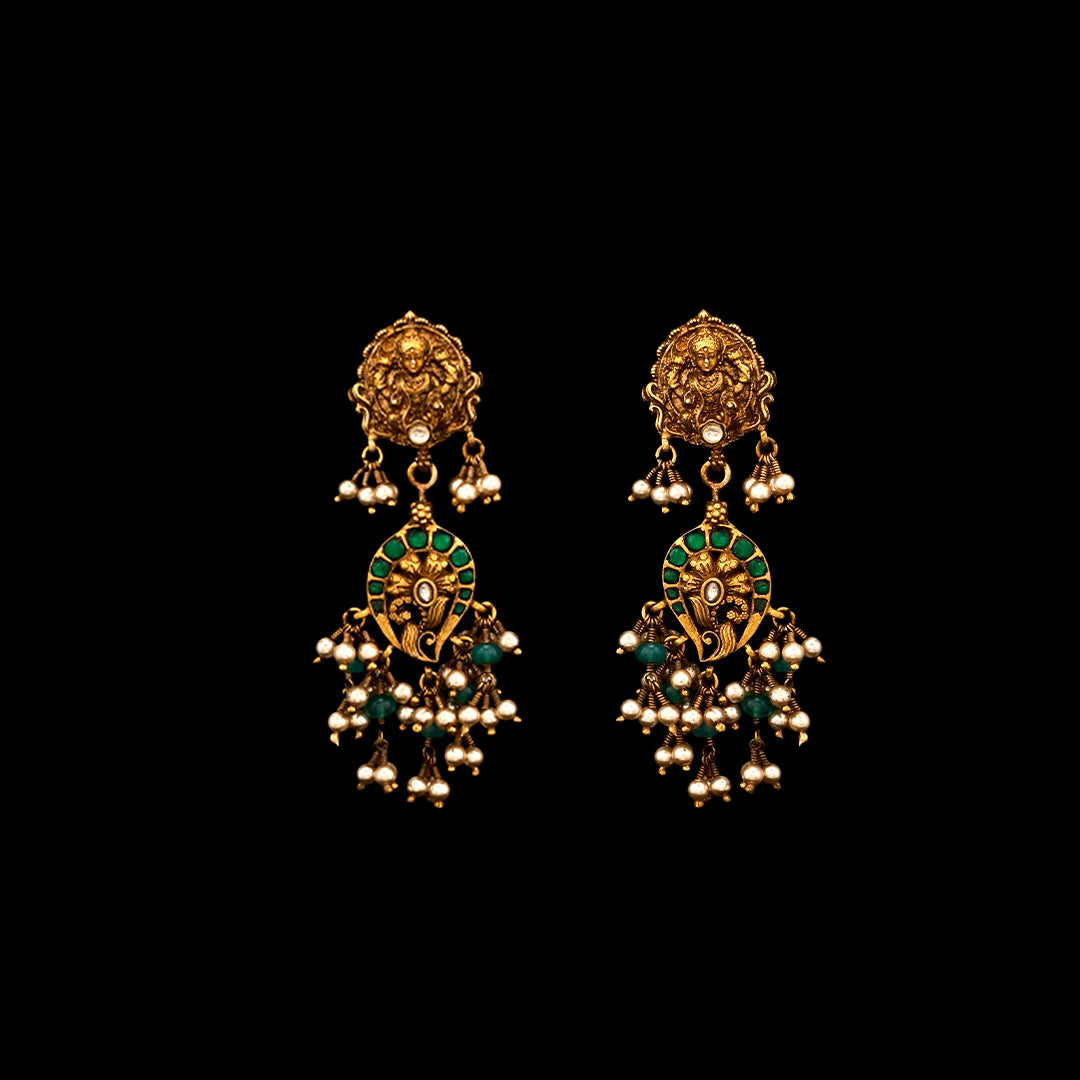 LAKSHMI MAYURA 2 IN 1 EARRINGS