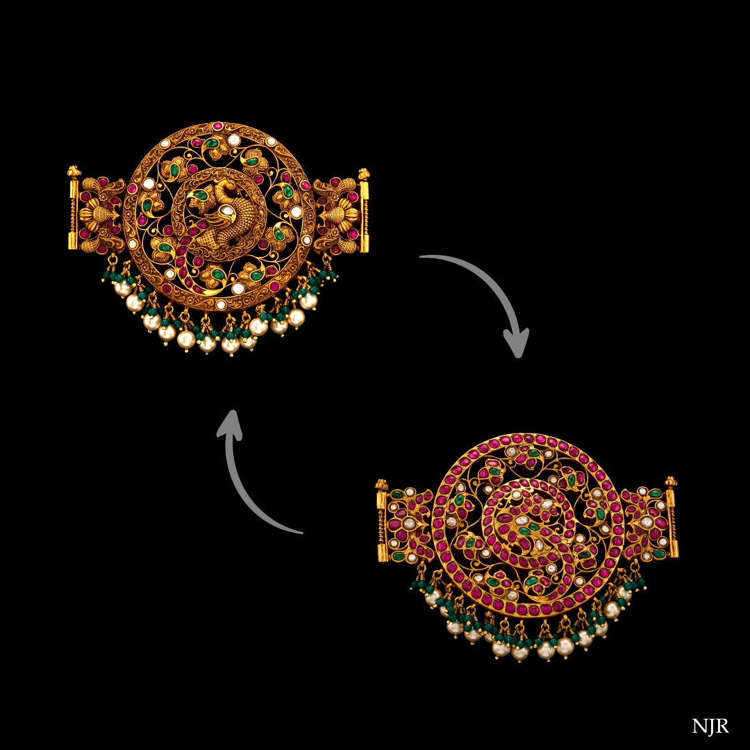 2 IN 1 ANTIQUE DAAB PENDANT