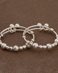 SILVER BEAD KIDS ANKLETS