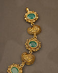 EMERALD ANTIQUE LEAF NECKLACE
