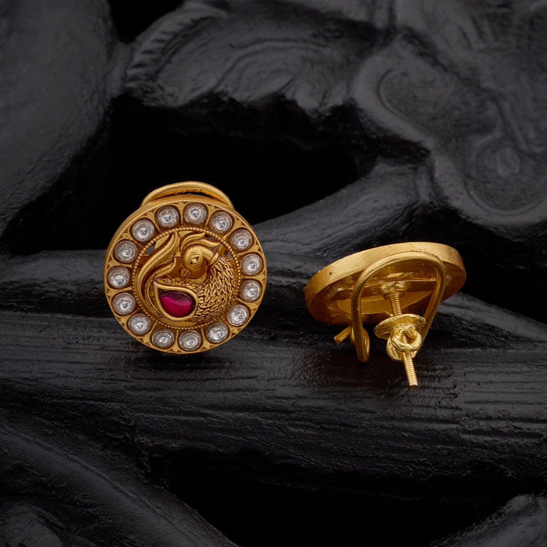 ROYAL PEACOCK RUBY STUDS