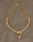 EMERALD GANESHA CZ NECKLACE SET