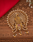 STONE STUDDED PEACOCK PENDANT