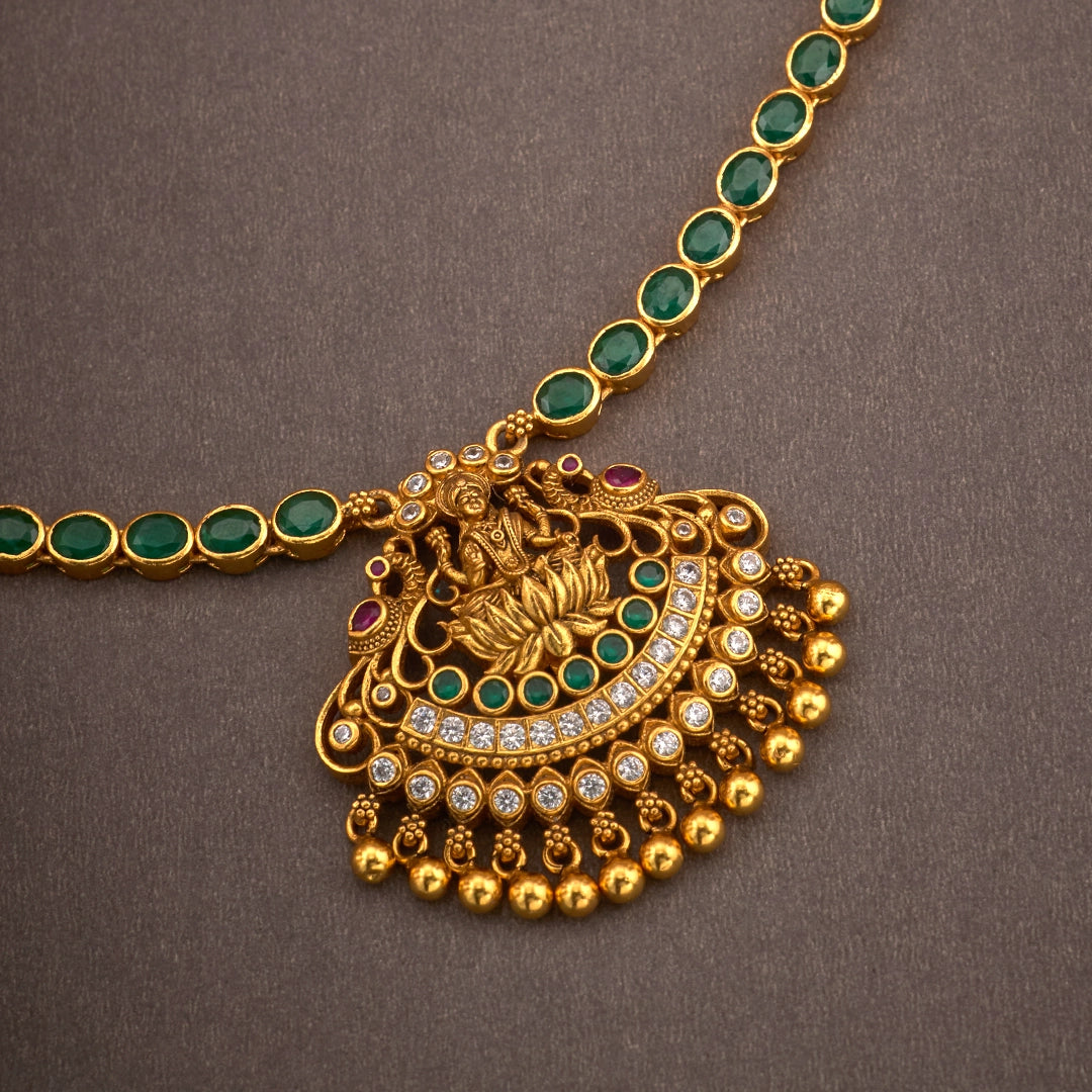 DIVINE LAKSHMI EMERALD NECKLACE