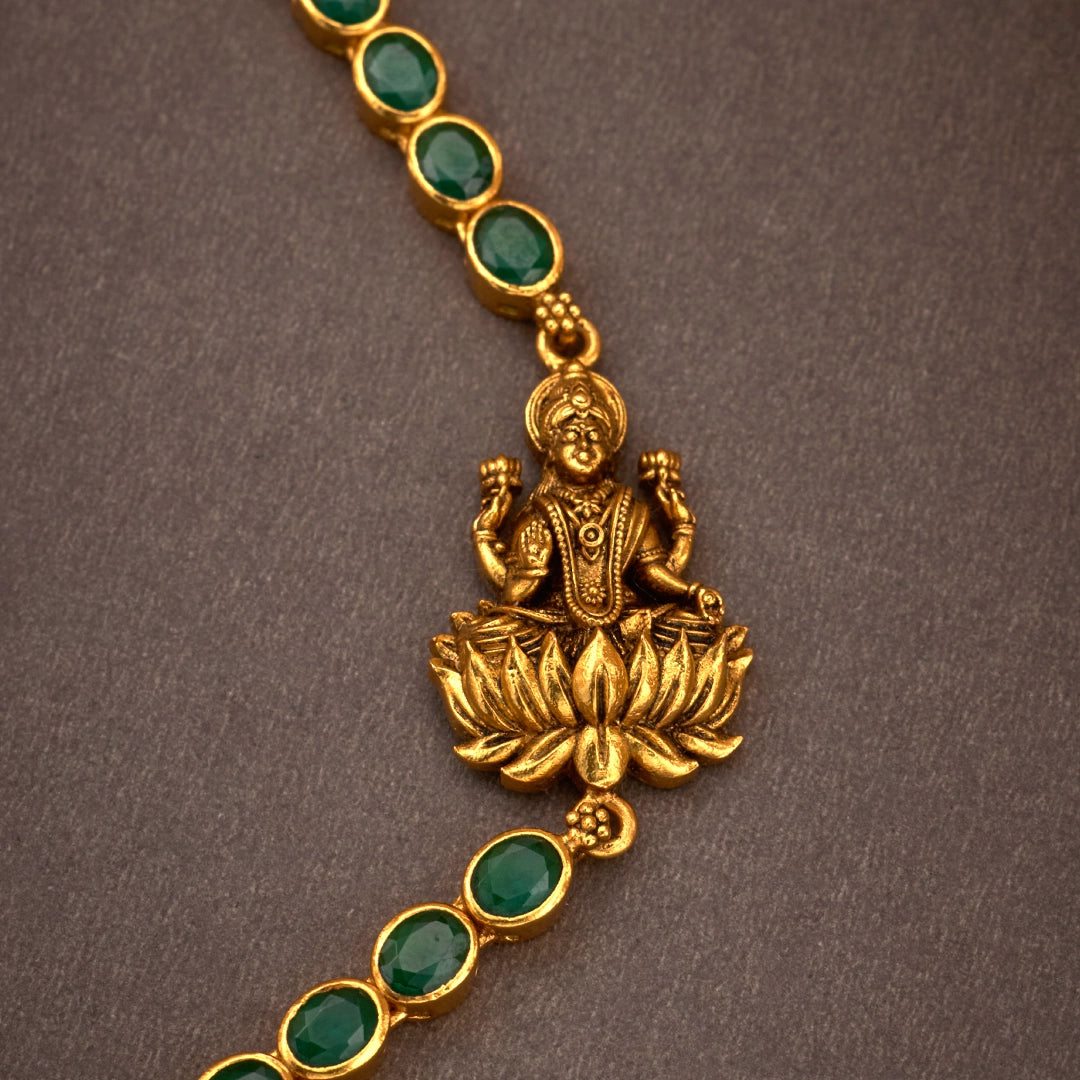 DIVINE LAKSHMI EMERALD NECKLACE