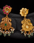 MAYURA EAMERALD PEARL EARRINGS