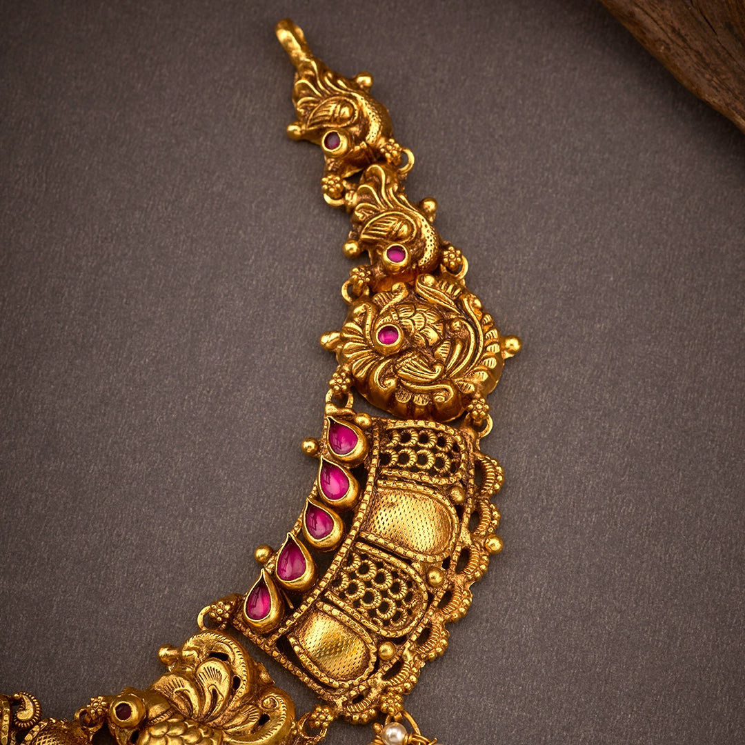 MAYURA GREEN ANTIQUE NECKLACE