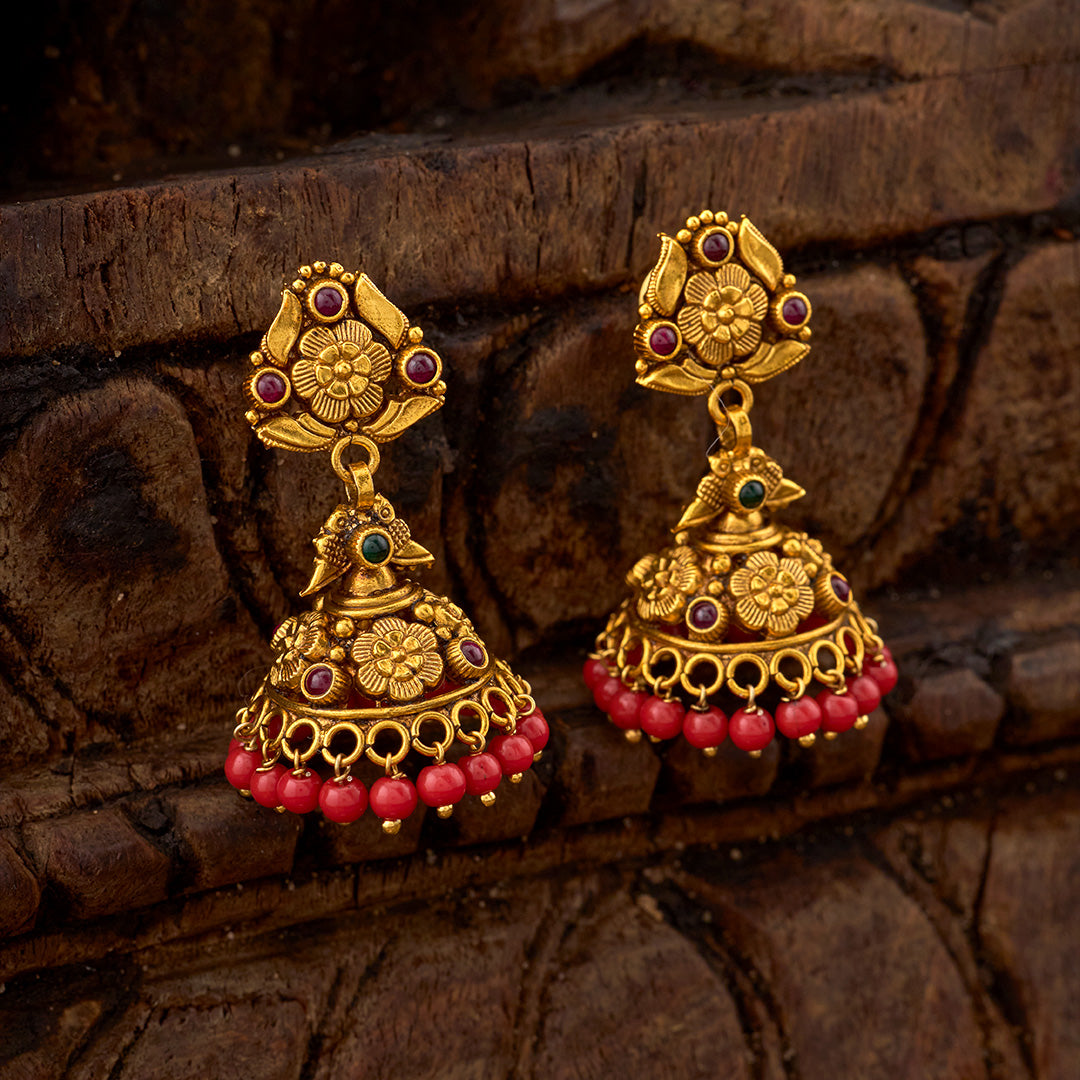 ANTIQUE FLORAL JHUMKA