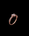 SILVER ROSE GOLD KINEL RING