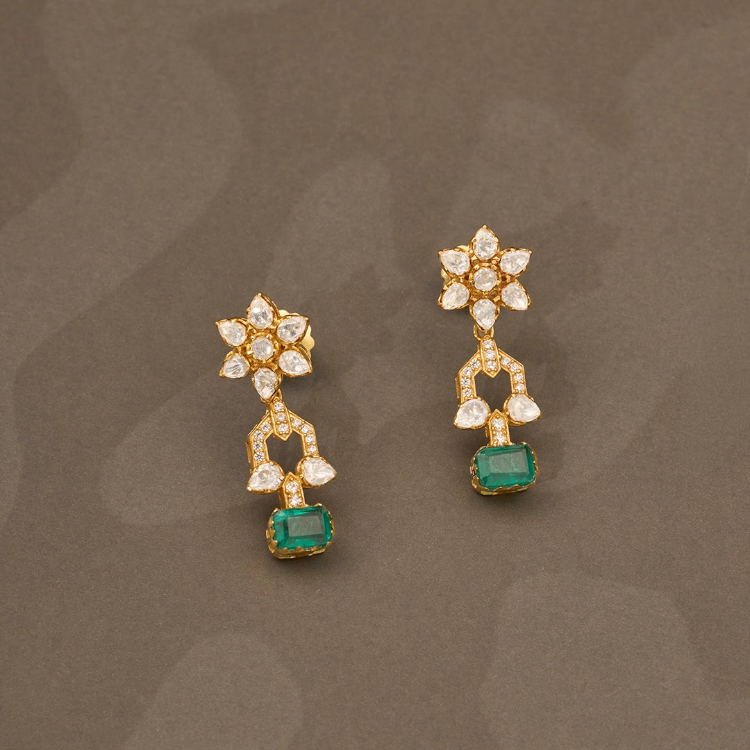 EMERALD GANESHA CZ NECKLACE SET