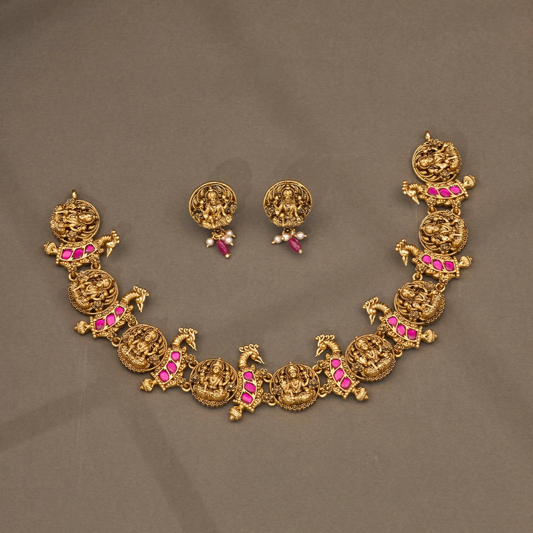ROYAL LAKSHMI KEMP NECKLACE SET