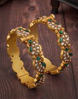 EMERALD KUNDAN ROYALE BANGLES