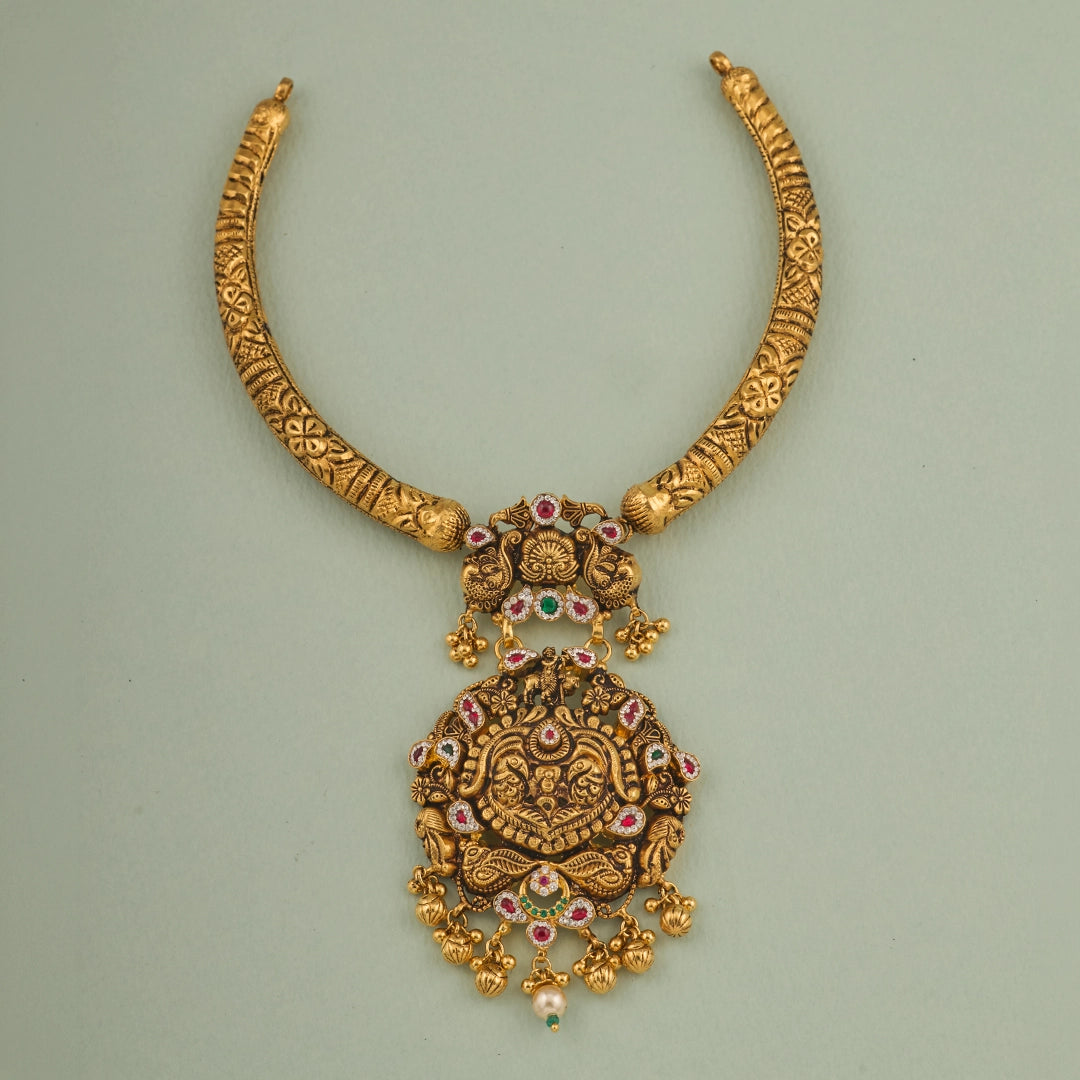 PEACOCK NAKSHI KANTI NECKLACE