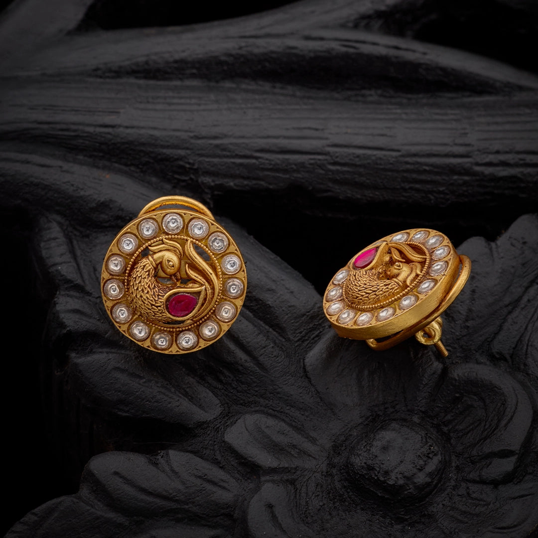 ROYAL PEACOCK RUBY STUDS