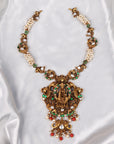 ANTIQUE LAKSHMI WITH PEARL NECKLACE