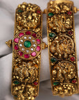 SILVER TRADITIONAL KUNDAN BANGLES