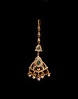 SILVER EMERALD STONE MAANG TIKKA