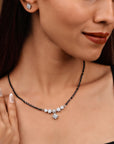 SILVER FLORAL MANGALSUTRA