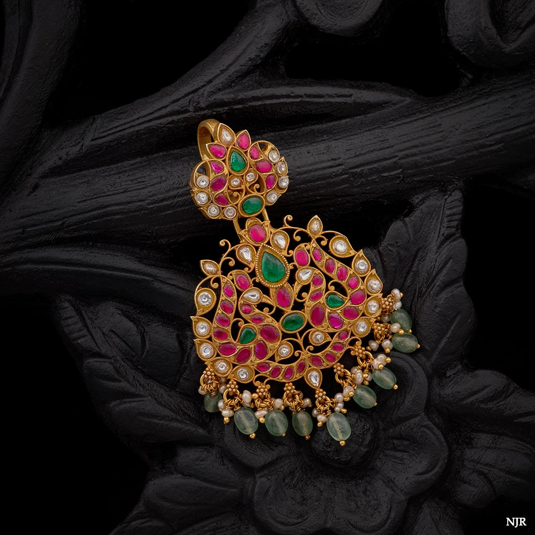 GULABI EMERALD JADAU PENDANT