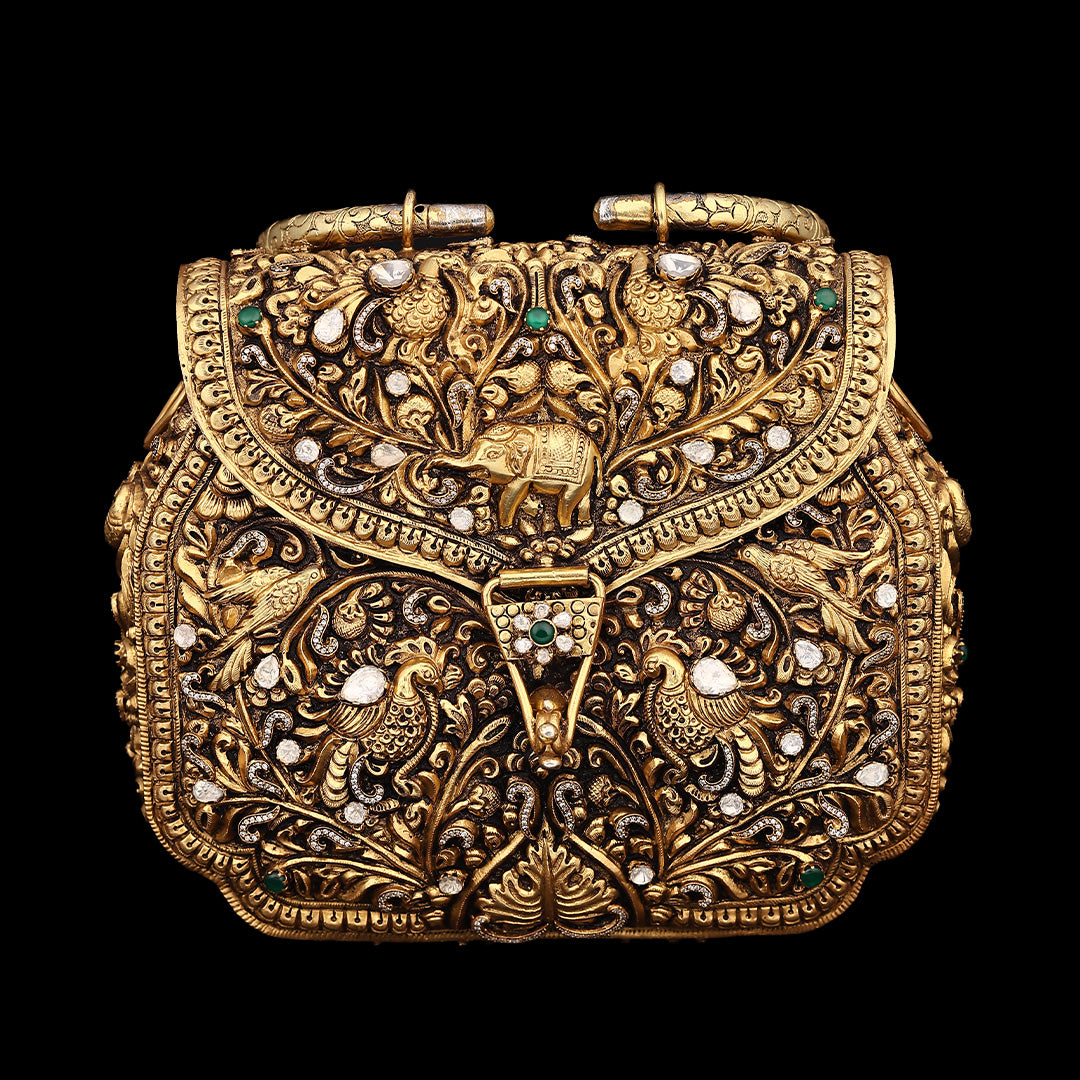 ANTIQUE PEACOCK ROYALE CLUTCH