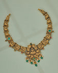 ANTIQUE PEACOCK MOTIF LAKSHMI NECKLACE