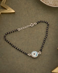 BLACK BEAD NAZAR BRACELET