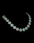 SILVER EMERALD STONE NECKLACE