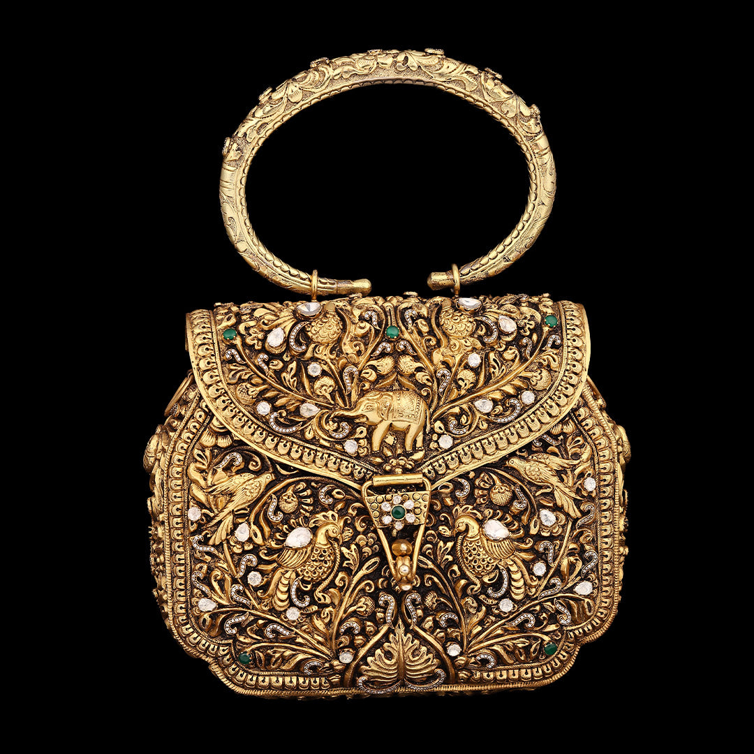 ANTIQUE PEACOCK ROYALE CLUTCH