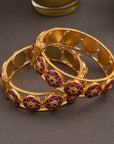 LOTUS KUNDAN BANGLES