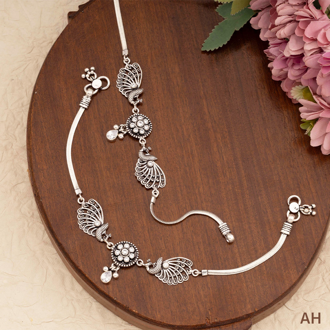 ETHNIC PEACOCK ANKLET