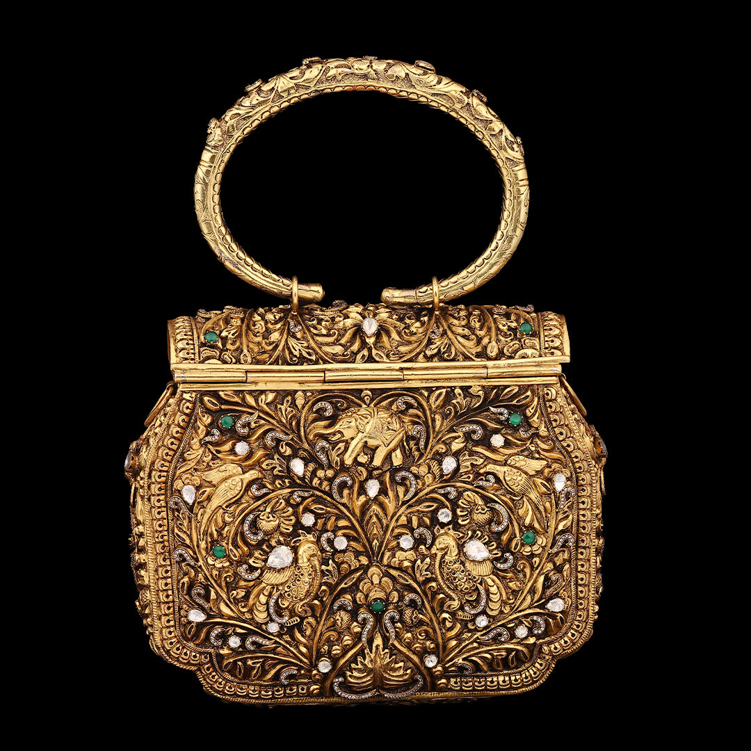 ANTIQUE PEACOCK ROYALE CLUTCH